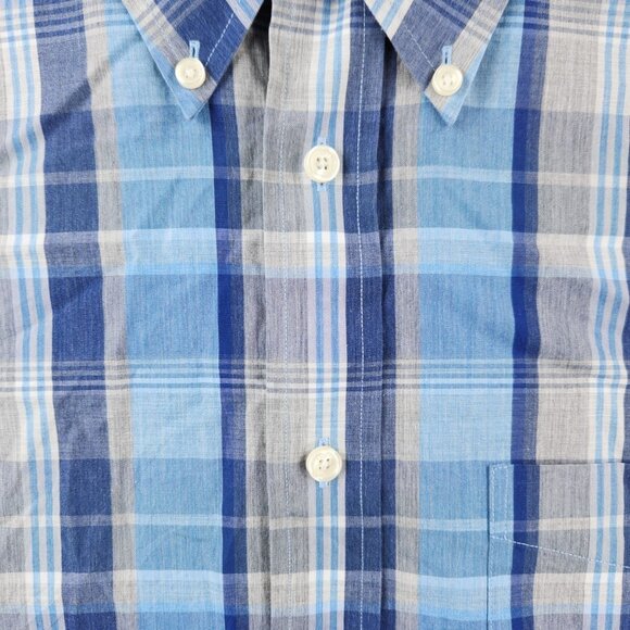 Brooks Brothers XXL Madison Blue Plaid Long Sleeve Button Up Non-iron All Cotton - Picture 11 of 16